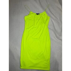 Women’s Fashion Nova Neon Green Bodycon Mini Dress size Small